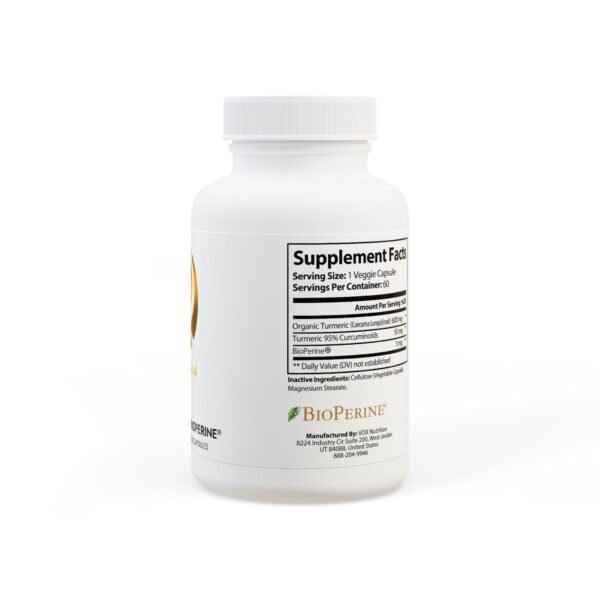 Turmeric with BioPerine® (Black Pepper Fruit Extract) Supplement (60 Capsules) U.S Customers only - Image 3